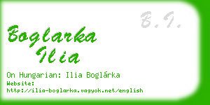 boglarka ilia business card